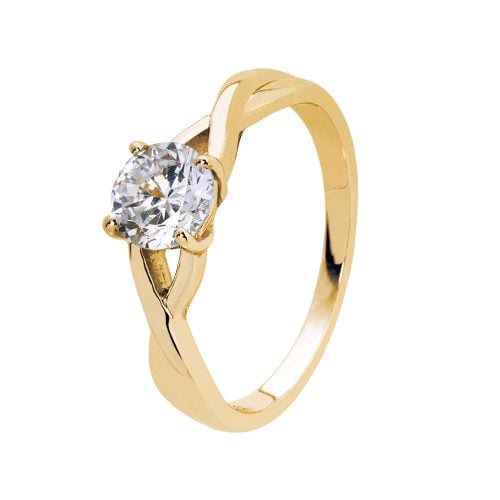 Ava 9kt White Gold Ring - L, 9ct Yellow Gold image