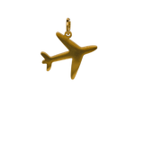 Airplane Gold Charm image 0