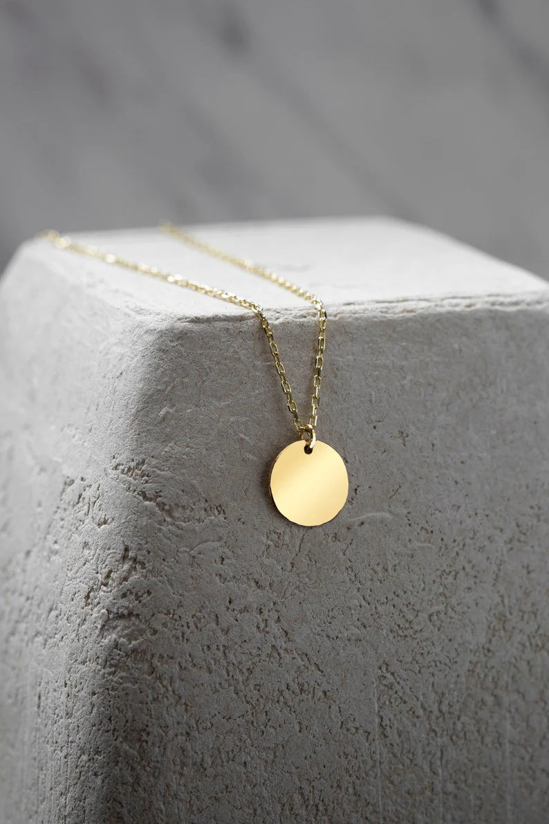 The Gold Coin Initial Necklace image 2