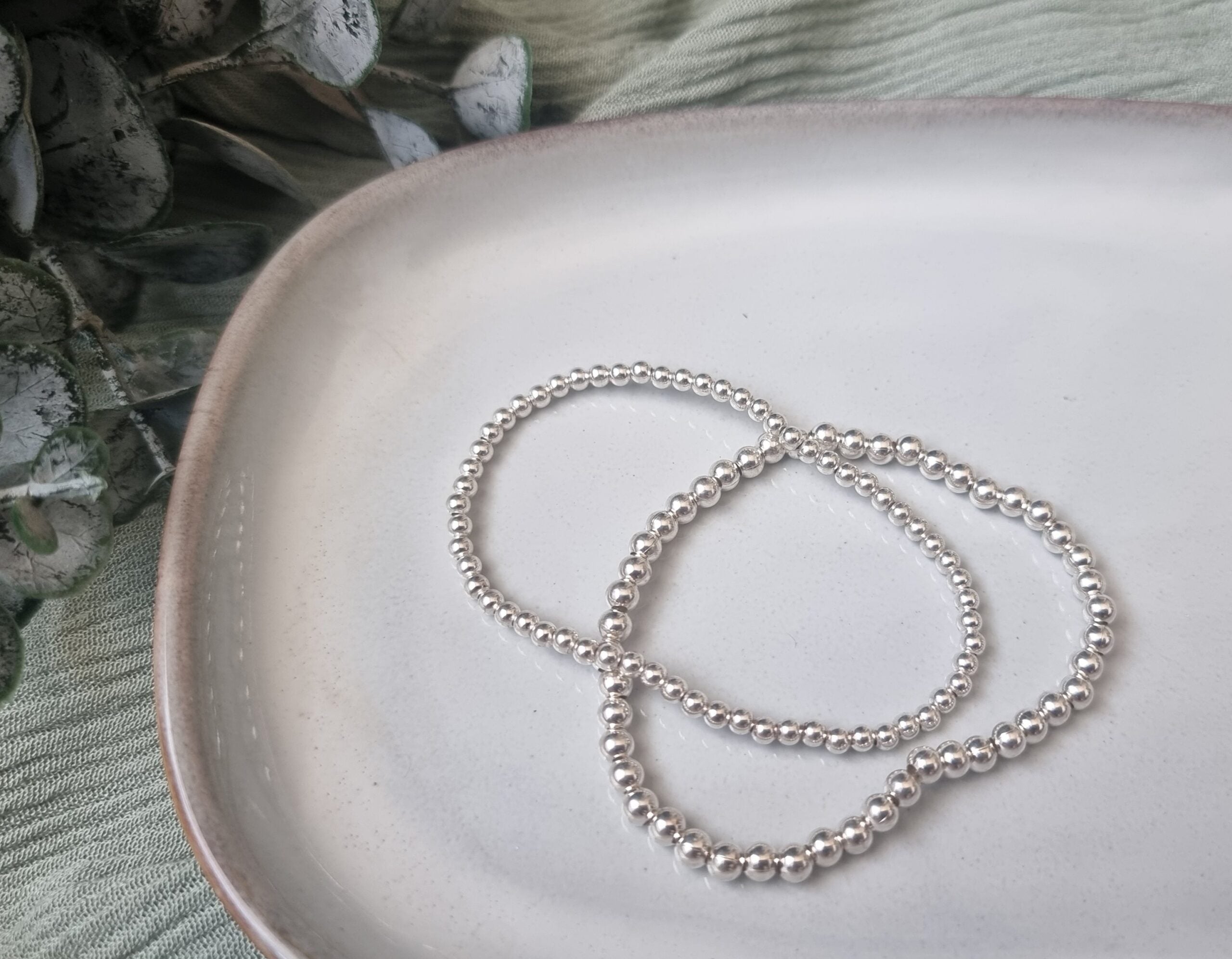 Sterling Silver Bead Bracelet image 0