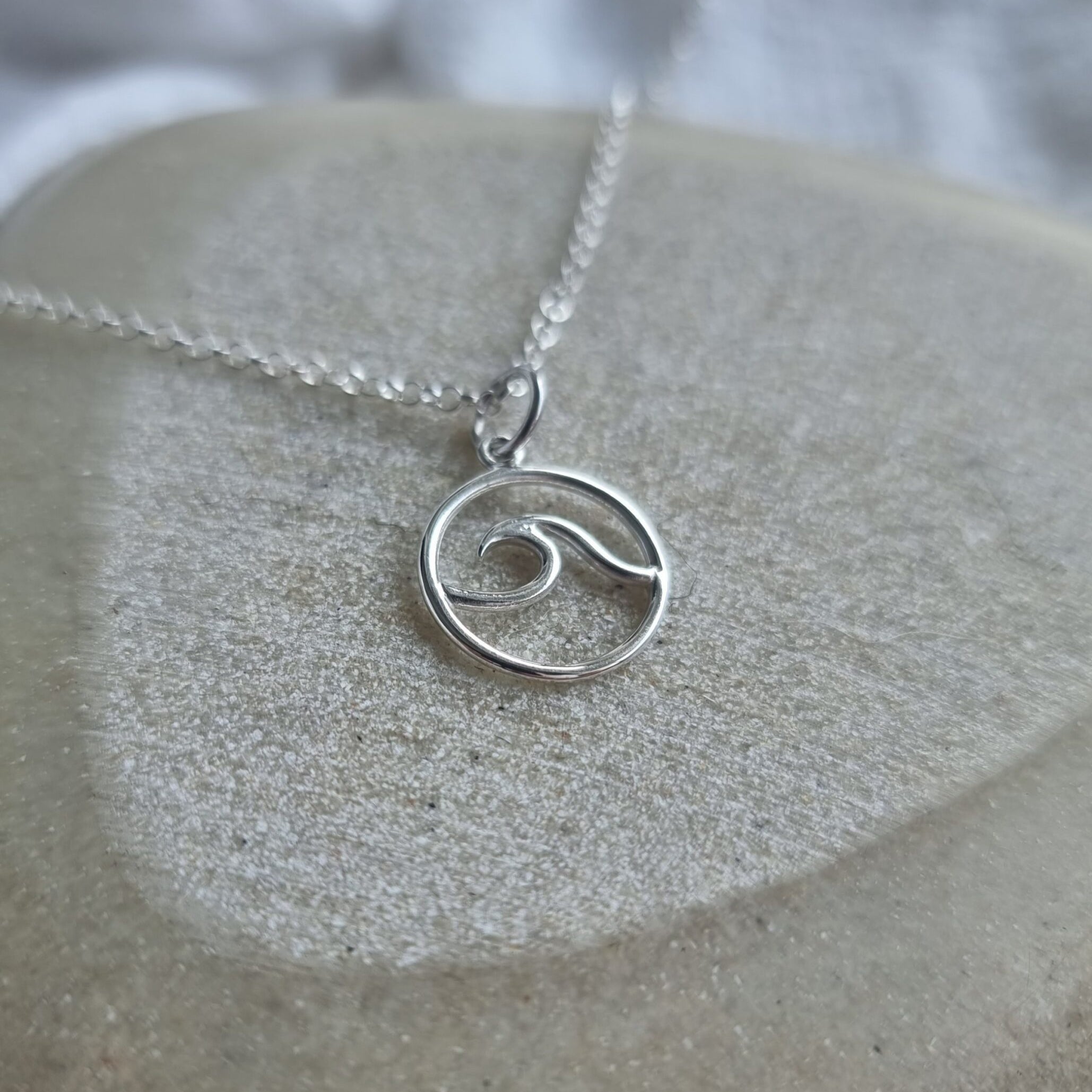 Sterling Silver Wave Necklace image 0