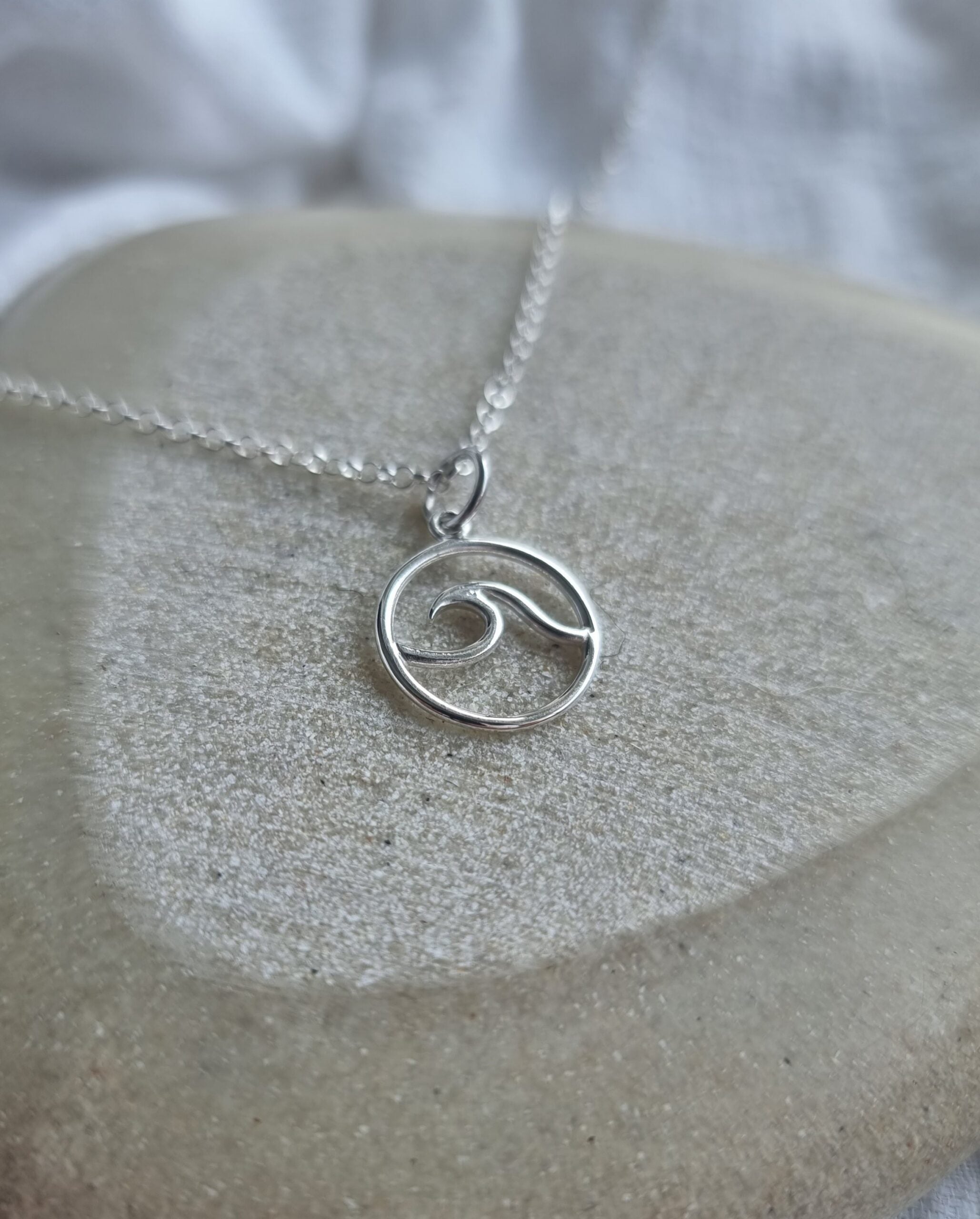 Sterling Silver Wave Necklace image 0