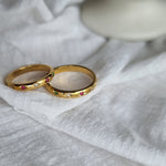 Chunky Gold Rainbow Ring - S image