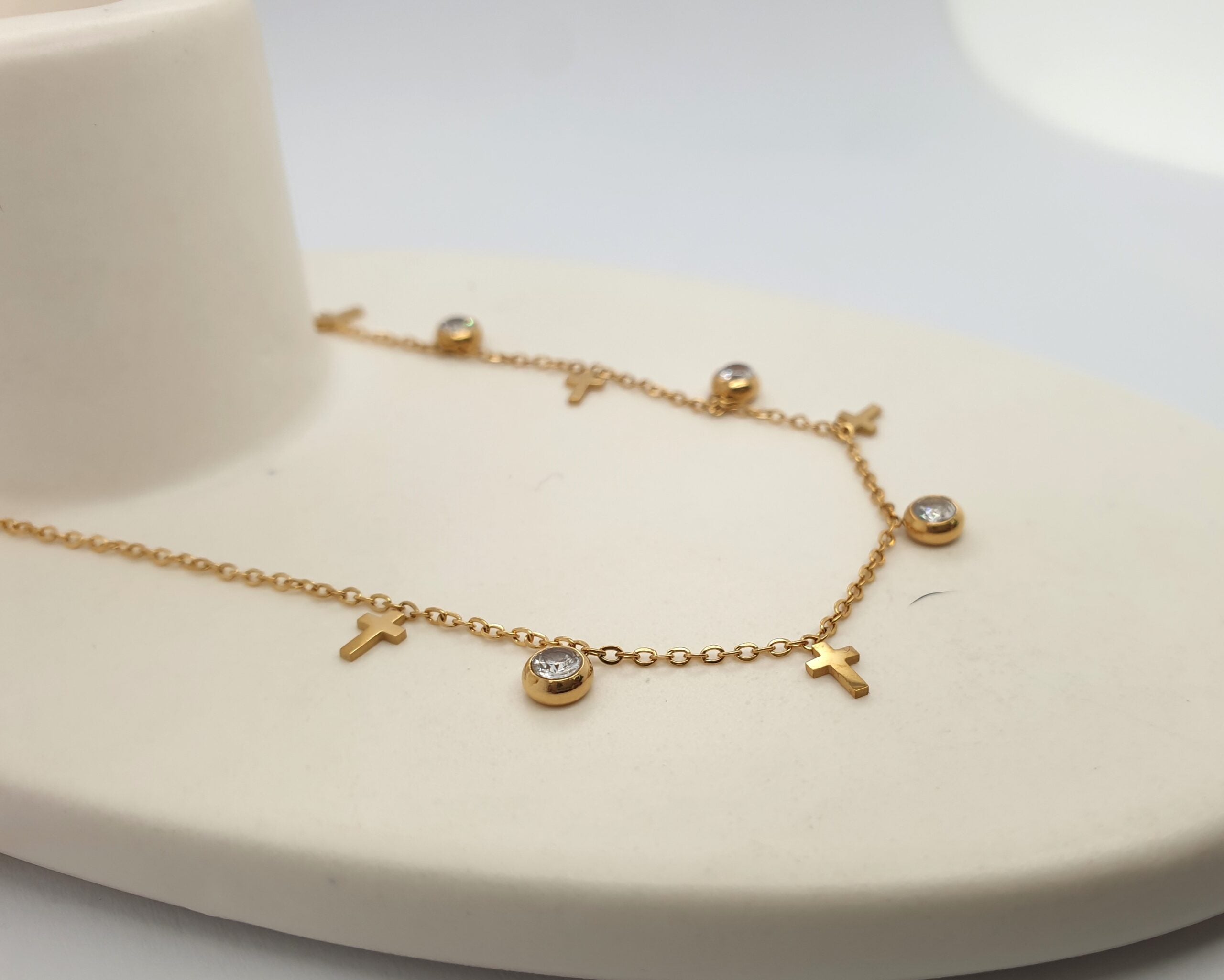 Small Cross Bling Necklace image 0