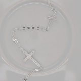 Silver Double Cross Bracelet image 0