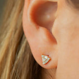 The Baguette Triangle Diamond Earrings image 0
