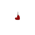 Silver Colour Heart - Red image