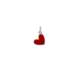 Silver Colour Heart - Red image