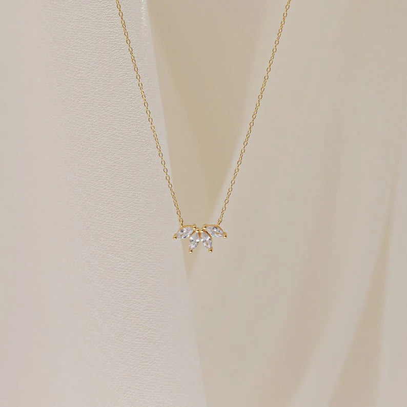 The Marquise Set Gold Necklace image 2