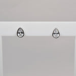 Bezel Teardrop Studs image 0