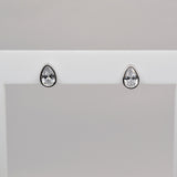 Bezel Teardrop Studs image 0