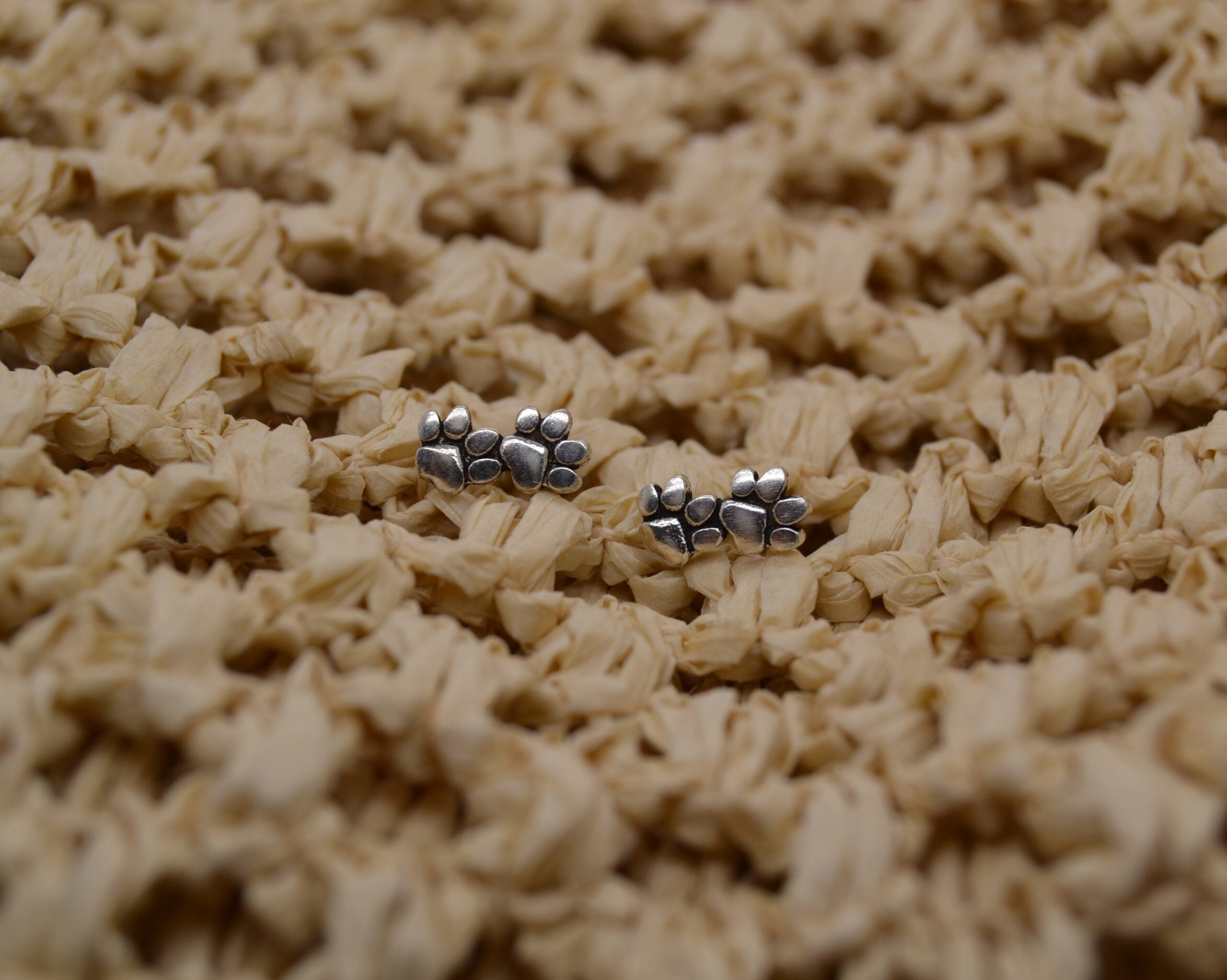 Dog Paw Stud Earrings image 0