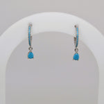 Tiny Teardrop Earrings - Blue image
