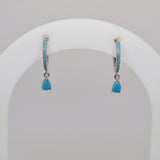 Tiny Teardrop Earrings - Blue image