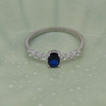 Silver Sapphire Ring image 0