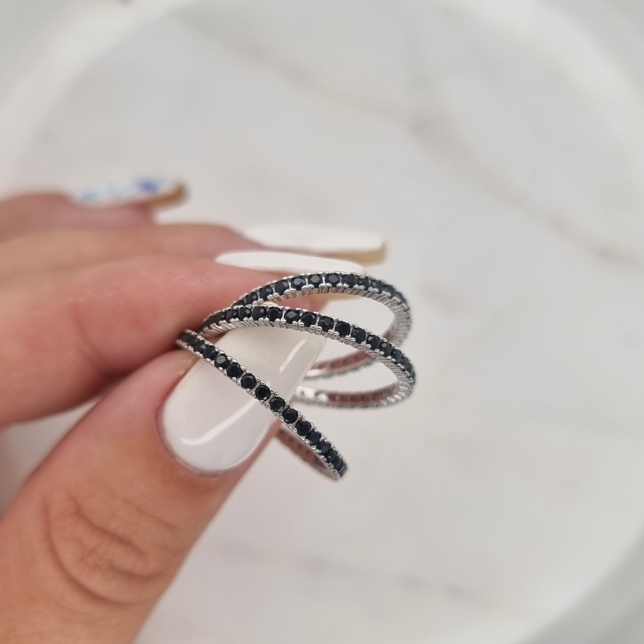 Sophie Black Cubic Ring image 0