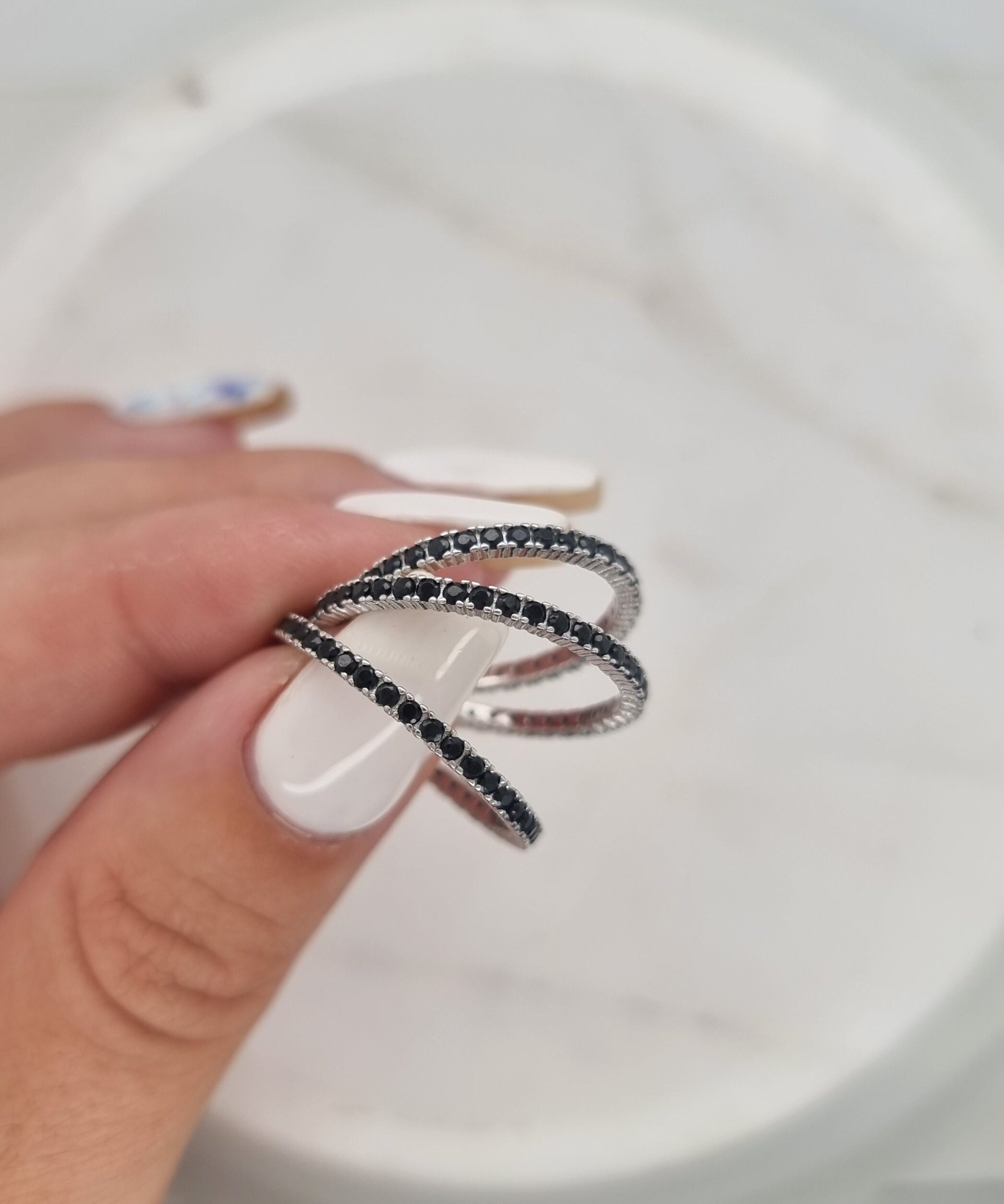 Sophie Black Cubic Ring image 0