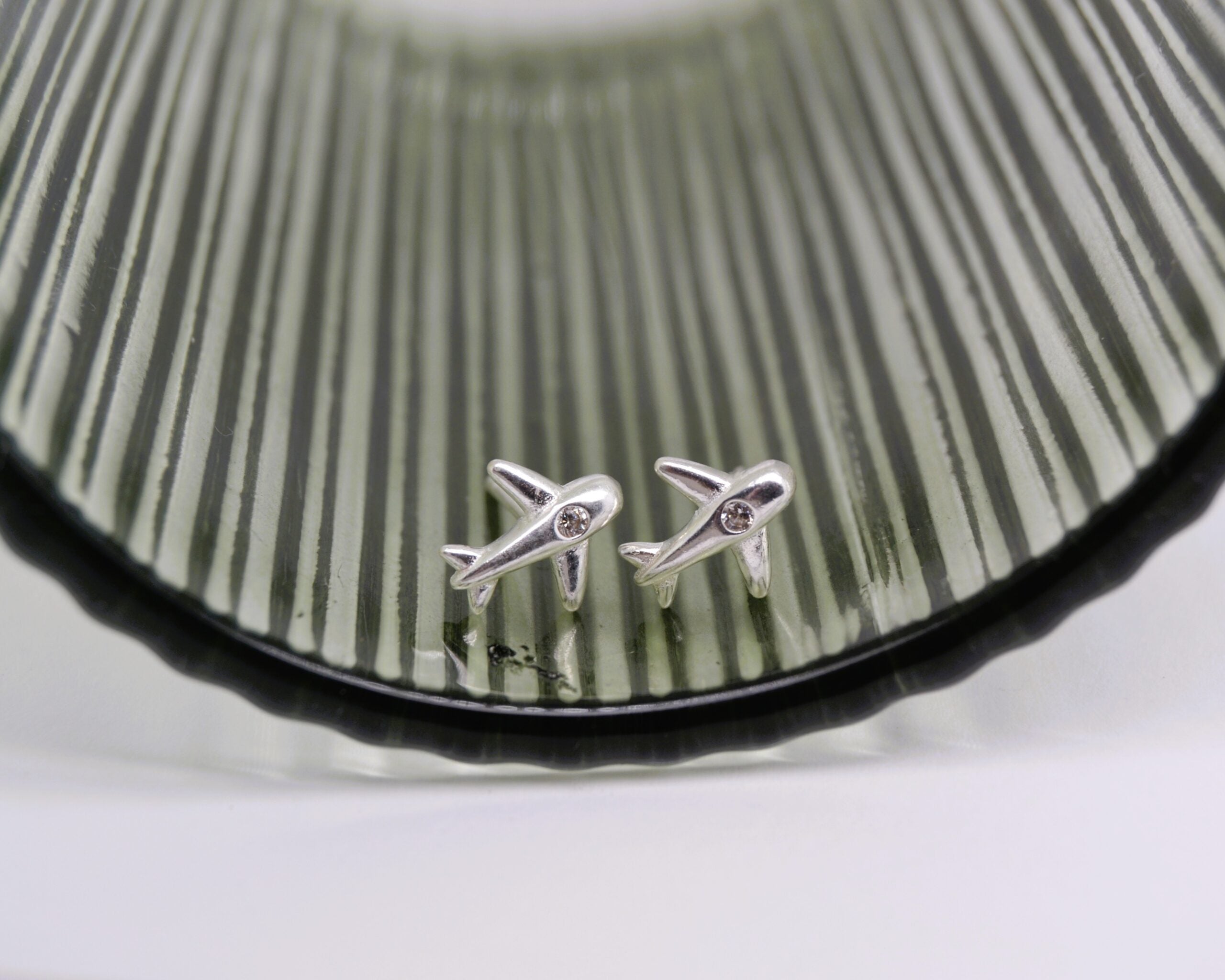Silver Plane Studs image 0