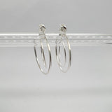 Double Hoop Silver Earring image 0