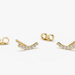 The Curve Moissanite Earrings image 2
