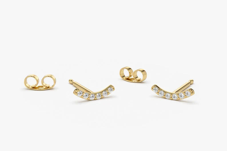 The Curve Moissanite Earrings image 2