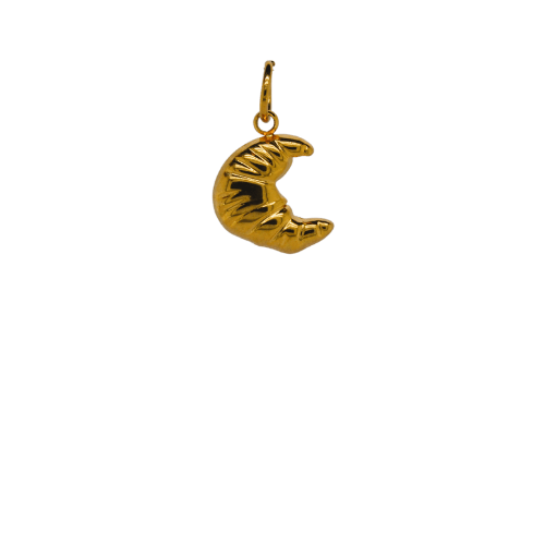 Gold Croissant Charm image 0