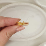 Double Cross Gold Ring image 0