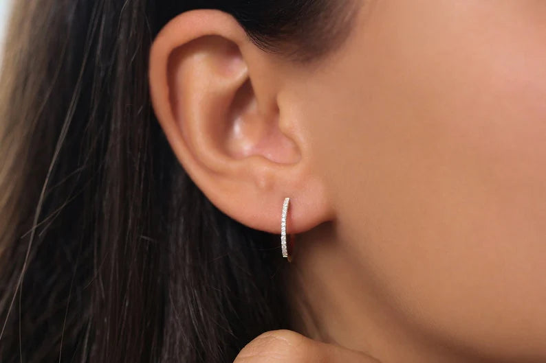 The Diamond hoop Earrings image 1