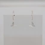 Bling Hanging Butterfly Earrings - Clear image
