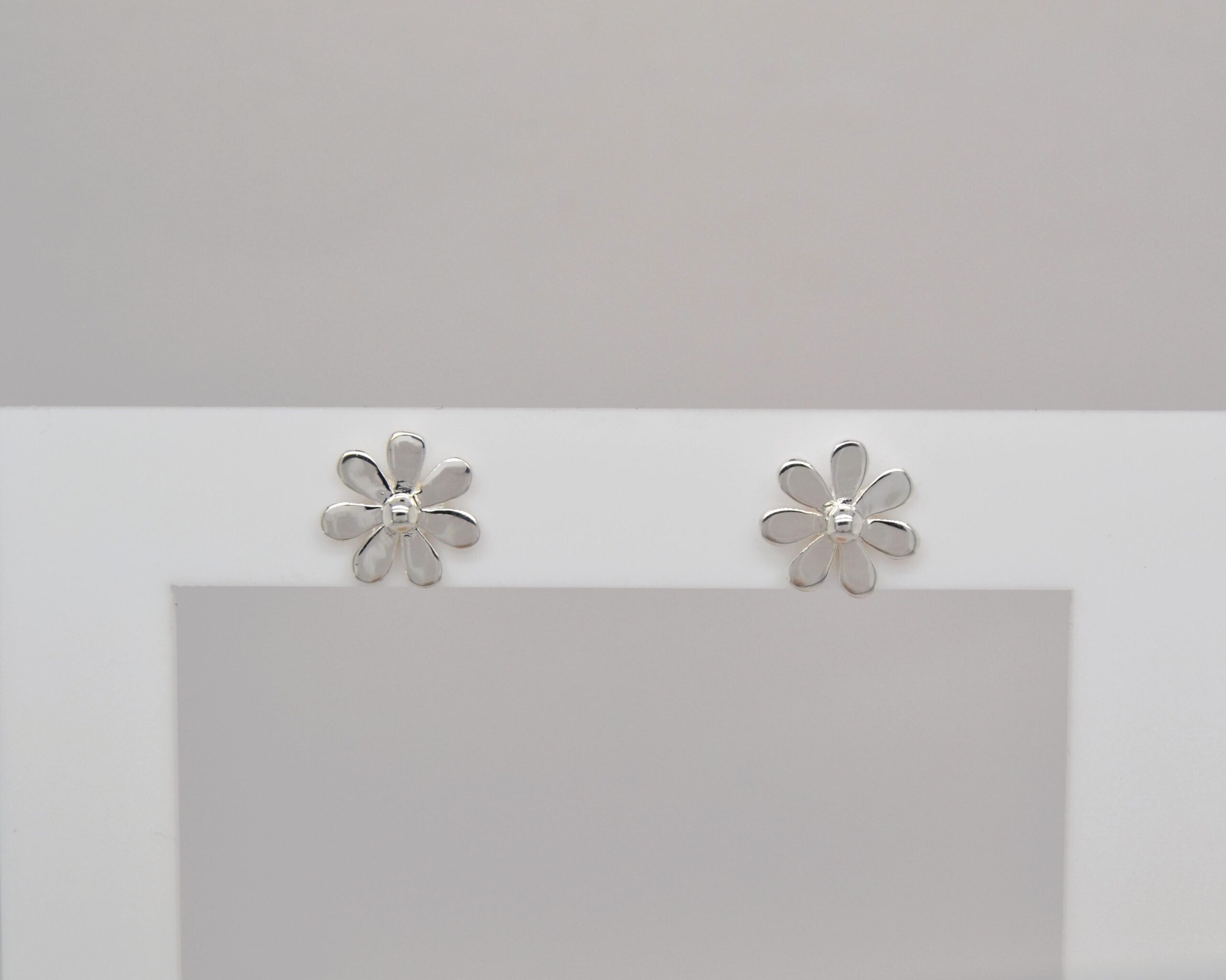 Silver Flowery Studs image 0