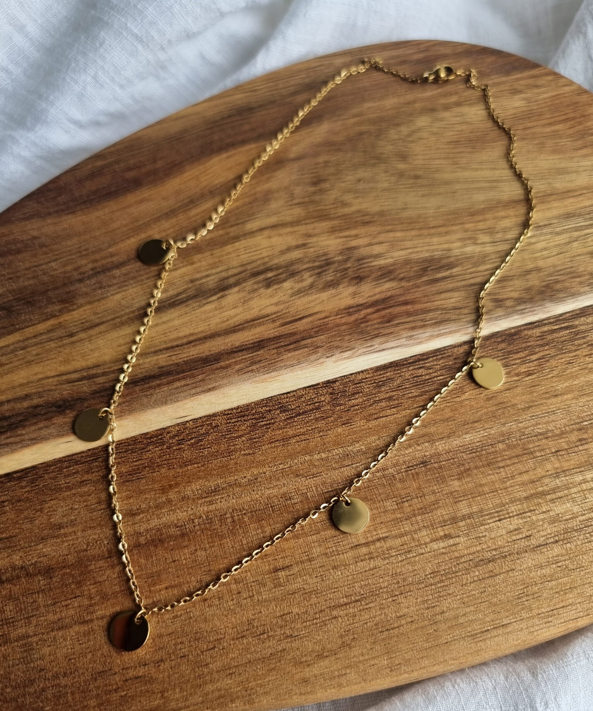 Circle Gold Layer Necklace image 1