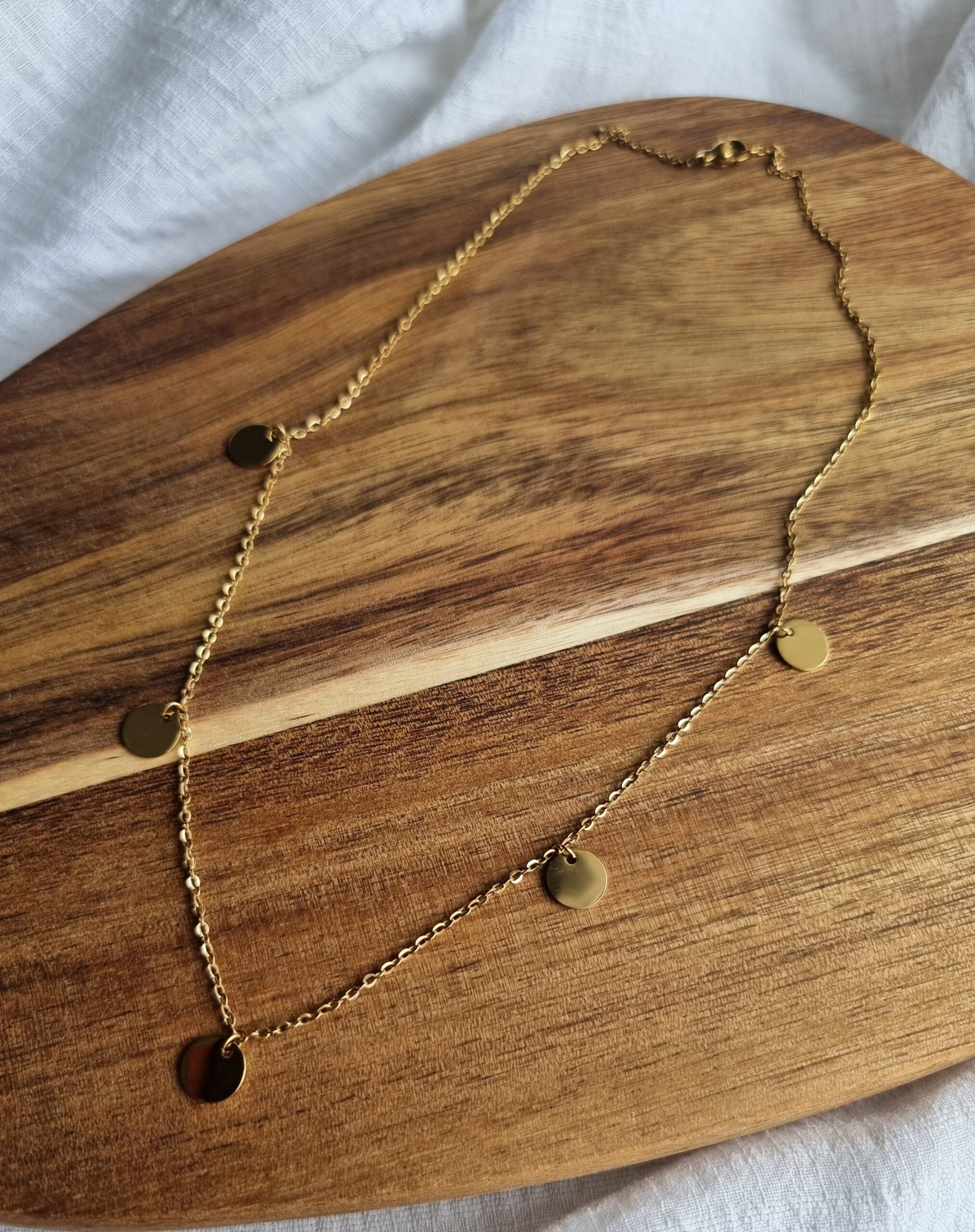 Circle Gold Layer Necklace image 1