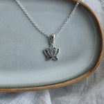 Lotus Sterling Silver Necklace - 45cm image