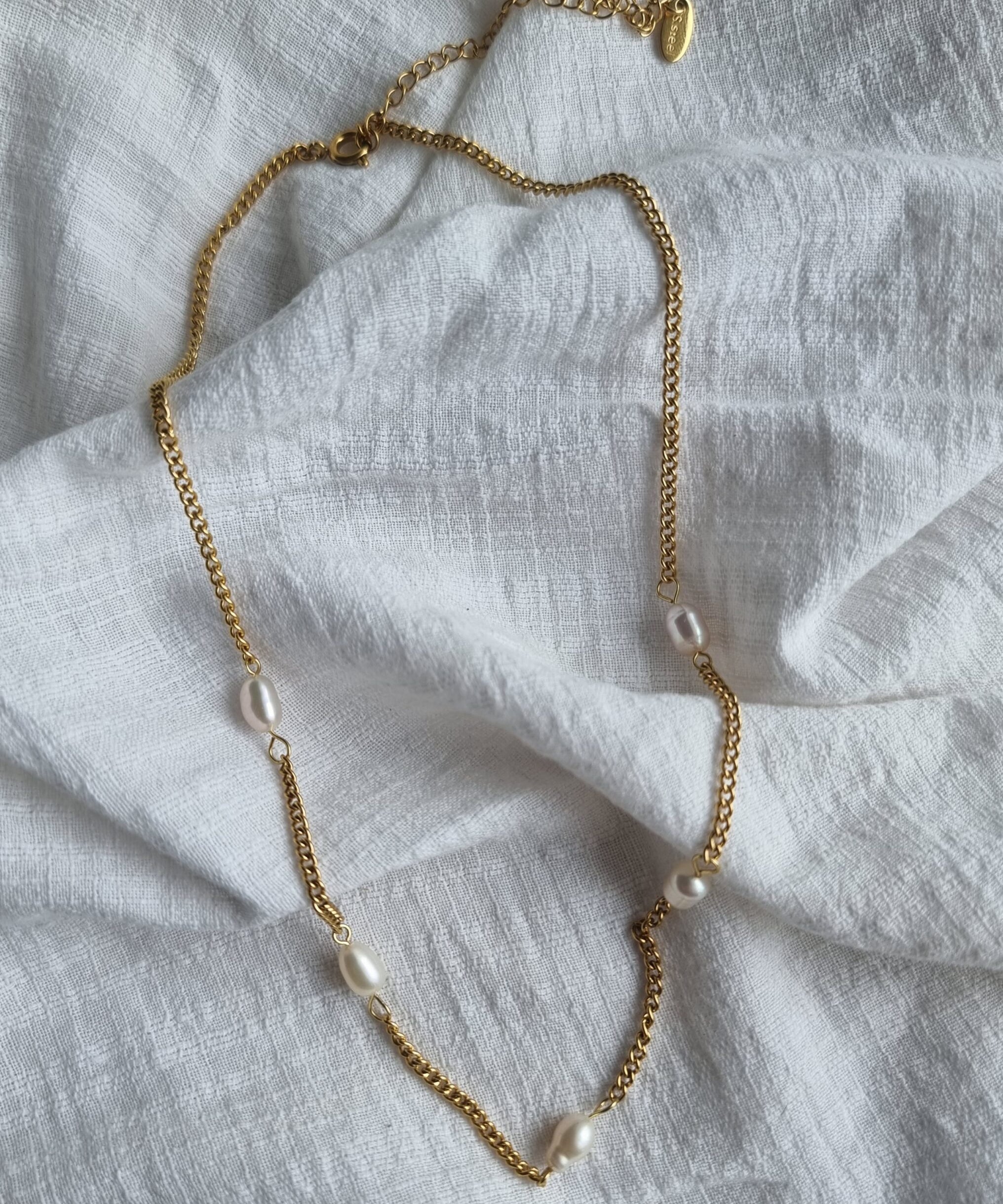 Freshwater Pearl Gold Chain image 1
