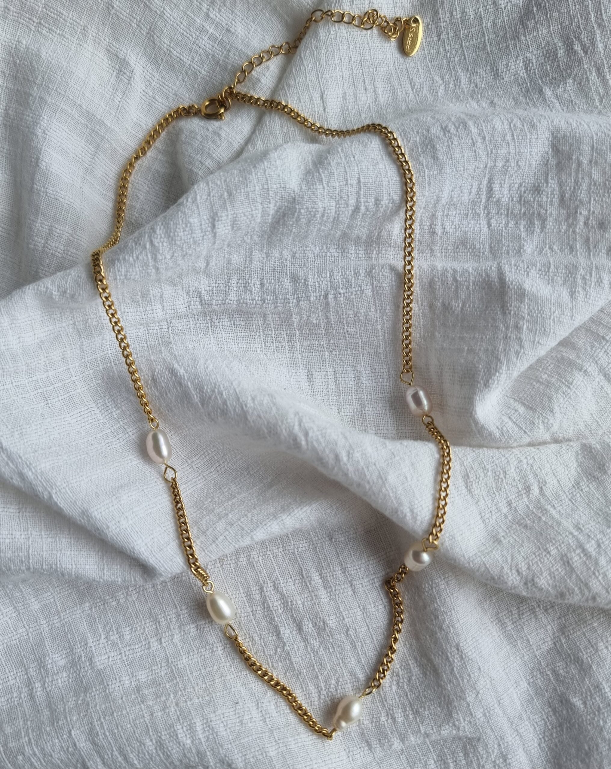 Freshwater Pearl Gold Chain image 1