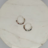 Natural Stone Small Hoops - Mix image
