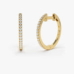 The Diamond hoop Earrings image 2