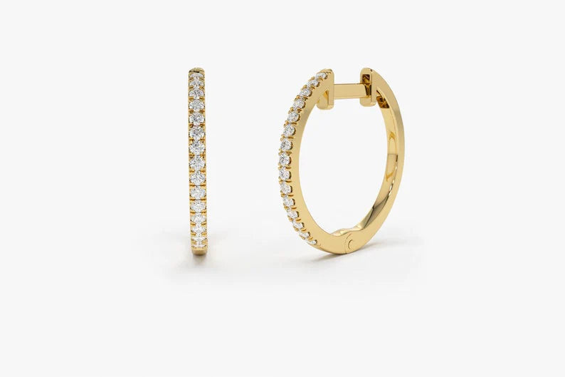 The Diamond hoop Earrings image 2