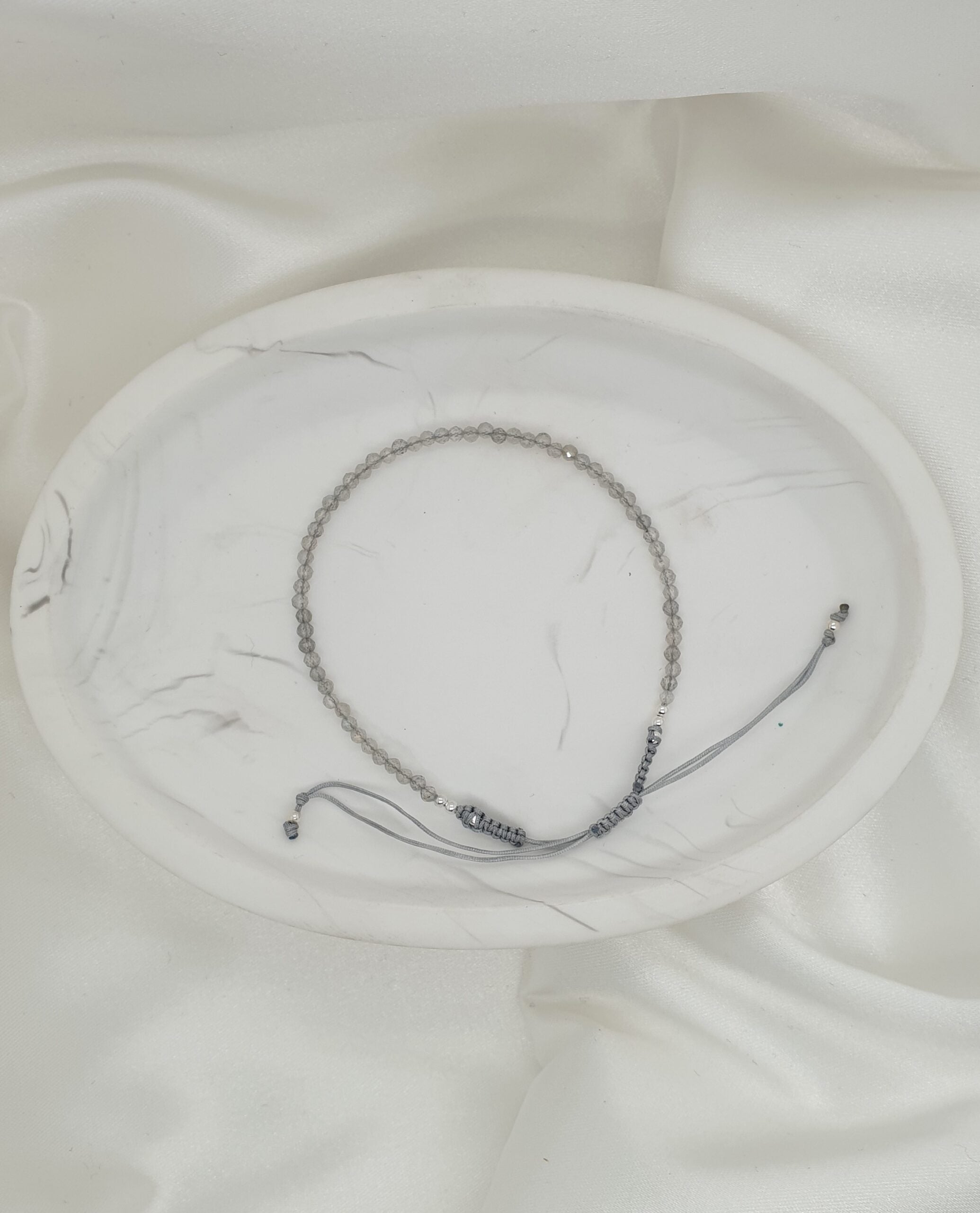 Natural Stone Adjustable Bracelet - Iolite image