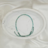 Natural Stone Adjustable Bracelet - Blue Apatite image