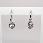 Bezel Oval Hanging Earrings image 0