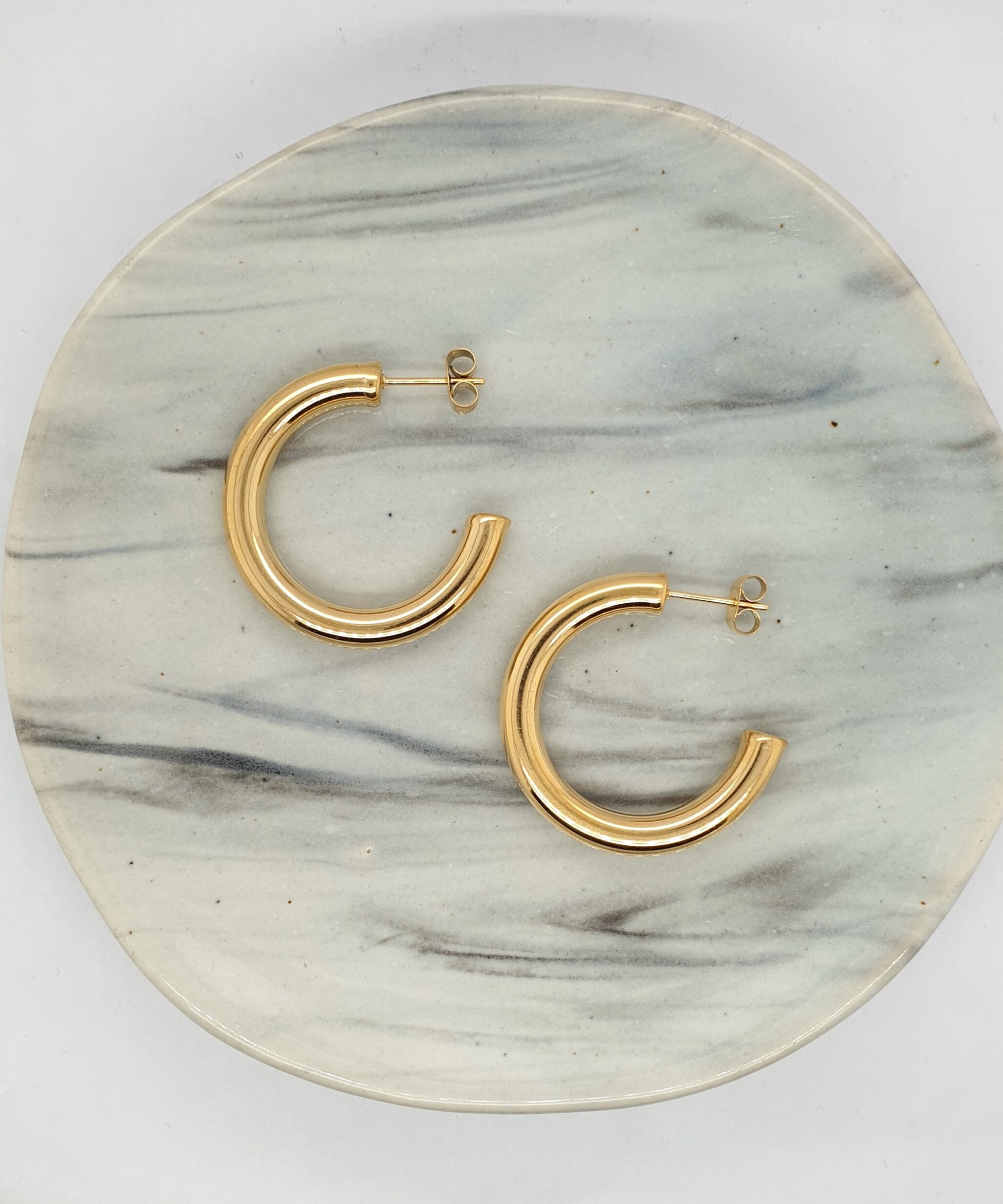 Classy Thick Gold Hoop image 0