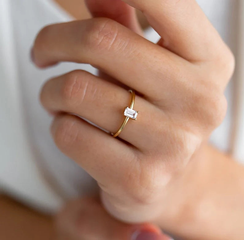The Baguette Moissanite Ring image 0