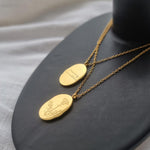 Birth Month and Flower Necklace - January image