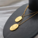 Birth Month and Flower Necklace - January image