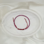 Natural Stone Adjustable Bracelet - Garnet image