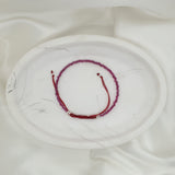 Natural Stone Adjustable Bracelet - Garnet image