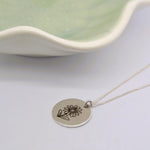 Silver Birth Month and Flower Necklace image 0