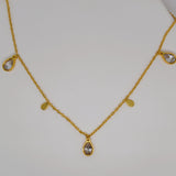 Bling Teardrop Gold Necklace image 0