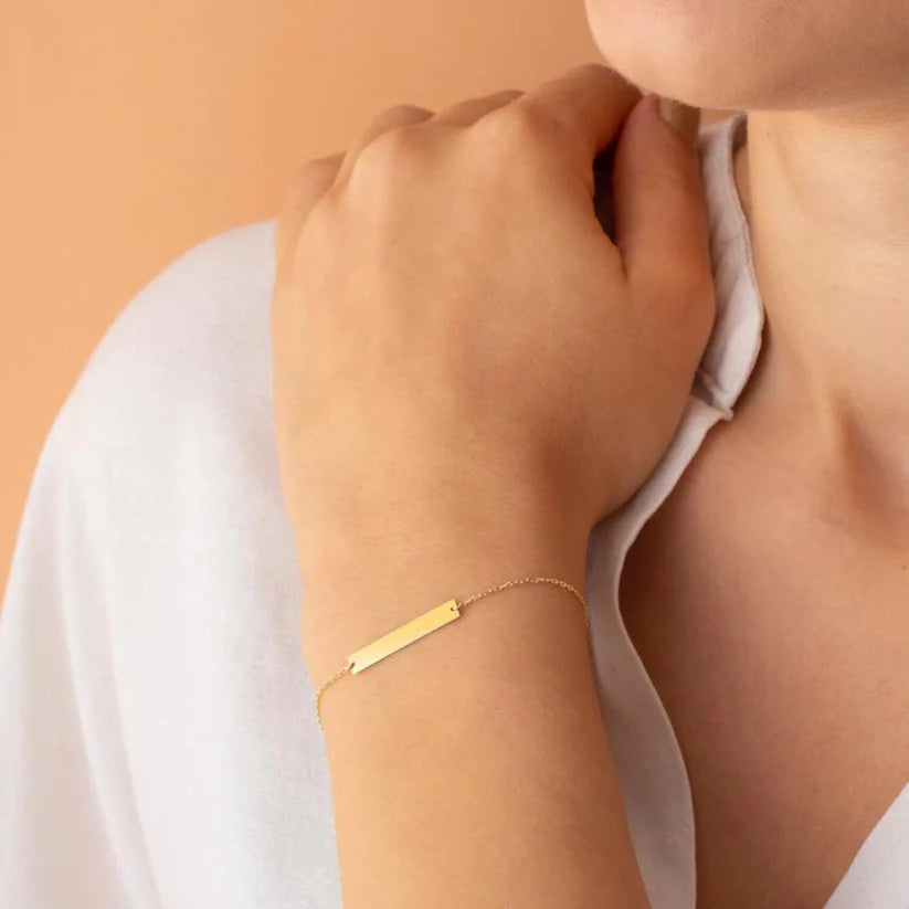 The Name Bar Gold Bracelet image 1